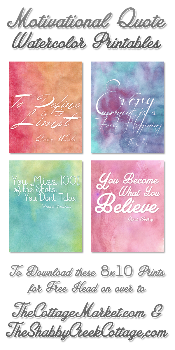 four free motivational quotes printables