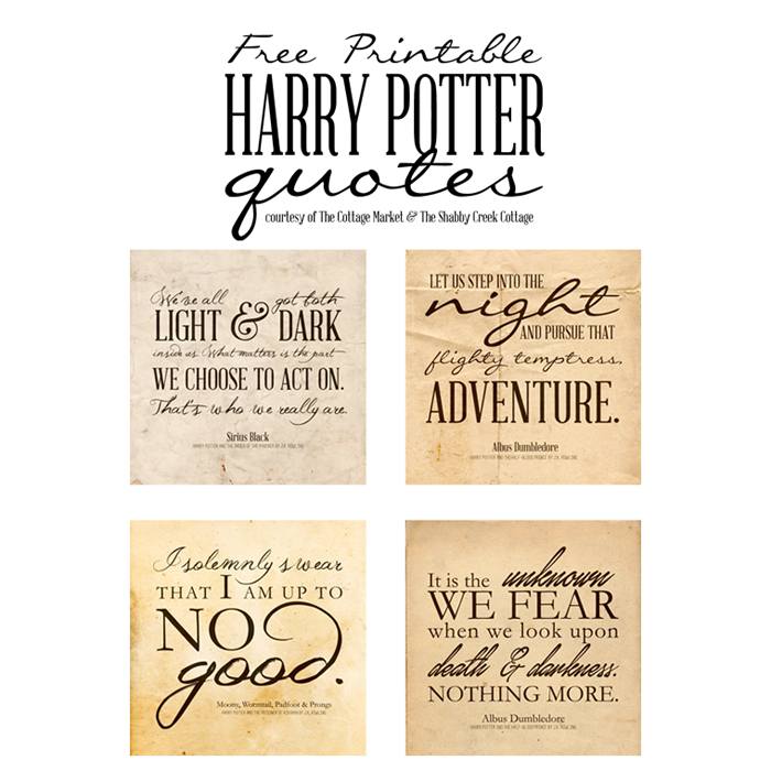 Free Harry Potter Quotes Printables
