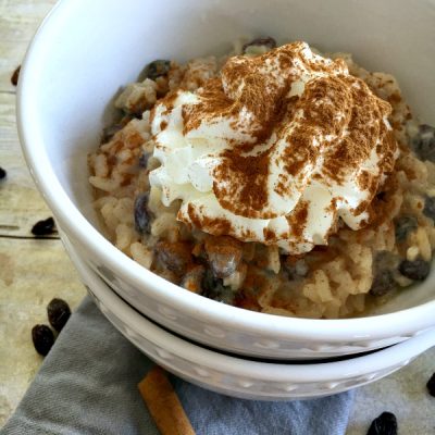 Quick & Easy Cinnamon Raisin Arborio Rice Pudding - The Shabby Creek ...