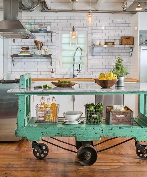 DIY Kitchen Island Cart - Deeply Southern Home