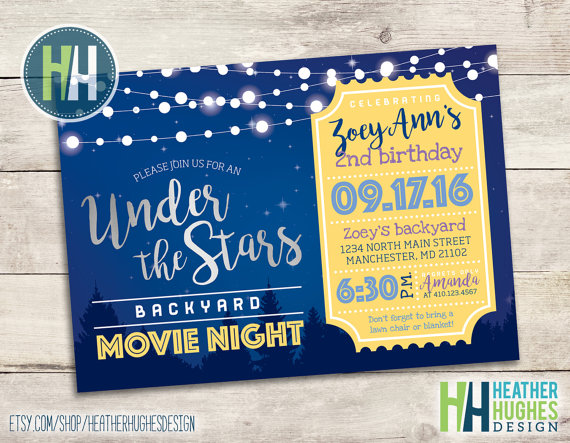 Outdoor Movie Party Invitations 3