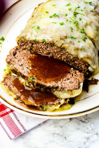 mushroom swiss meatloaf from scratch - The Shabby Creek Cottage
