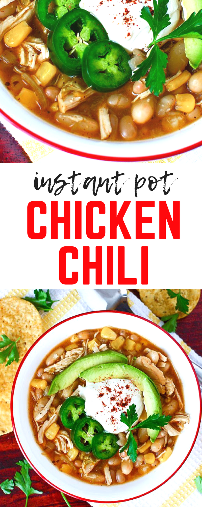 Instant Pot White Chicken Chili Recipe (in 30 minutes!)