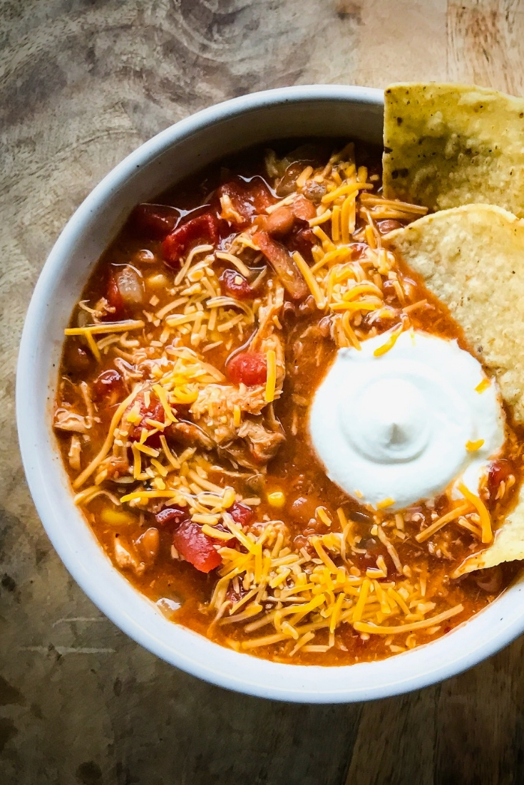 The Best Slow Cooker Chicken Taco Soup - The Shabby Creek Cottage